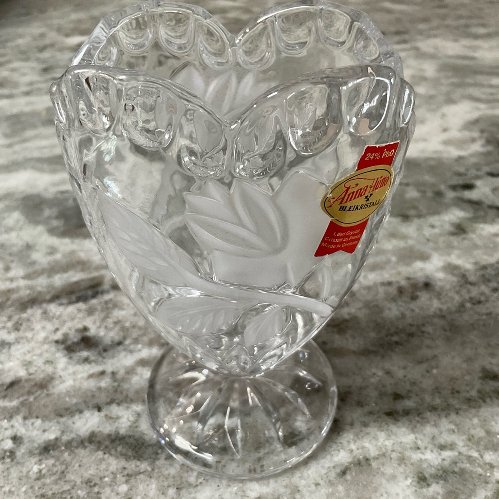 Anna Hutte BLEIKRISTALL Lead Crystal Vase NWT
